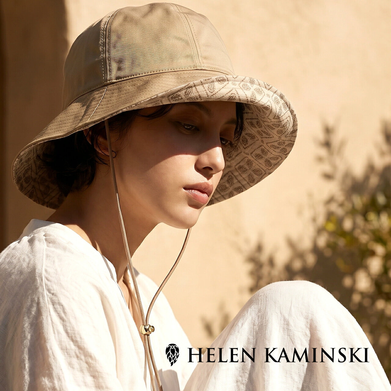 ヘレンカミンスキー つば広ハット キャメル | HELEN KAMINSKI Maelle