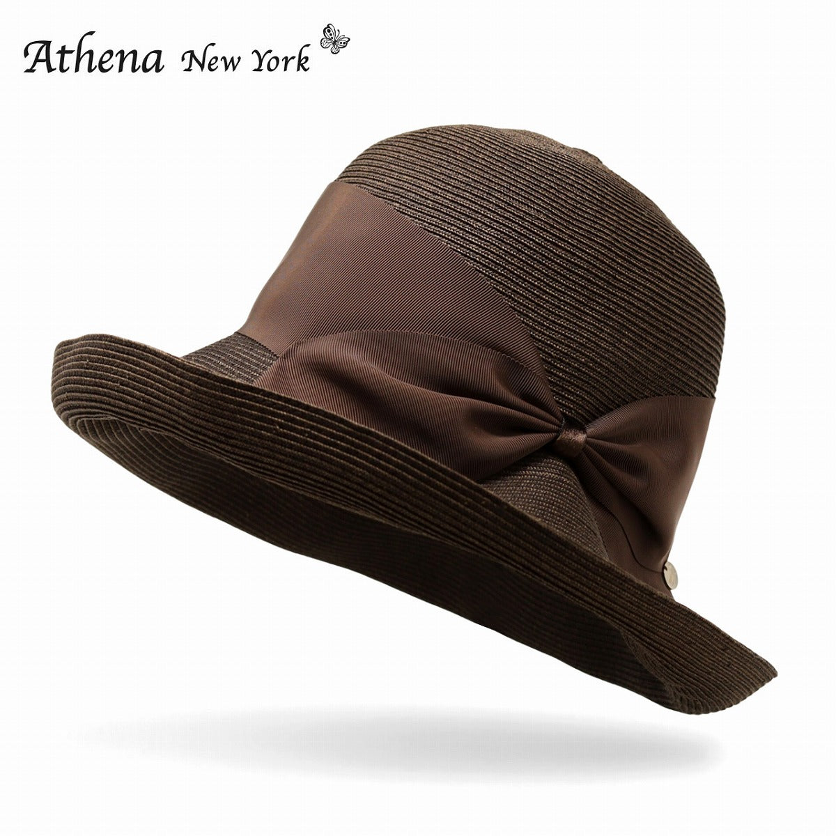 アシーナニューヨーク つば広ハット ブラウン | Athena New York Risako