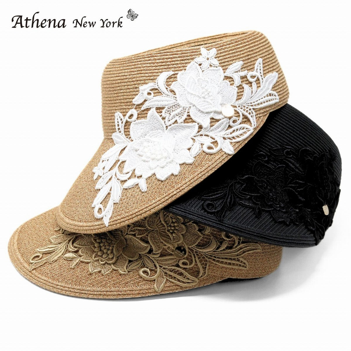 アシーナニューヨーク サンバイザー タンホワイト | Athena New York Amelia Visor