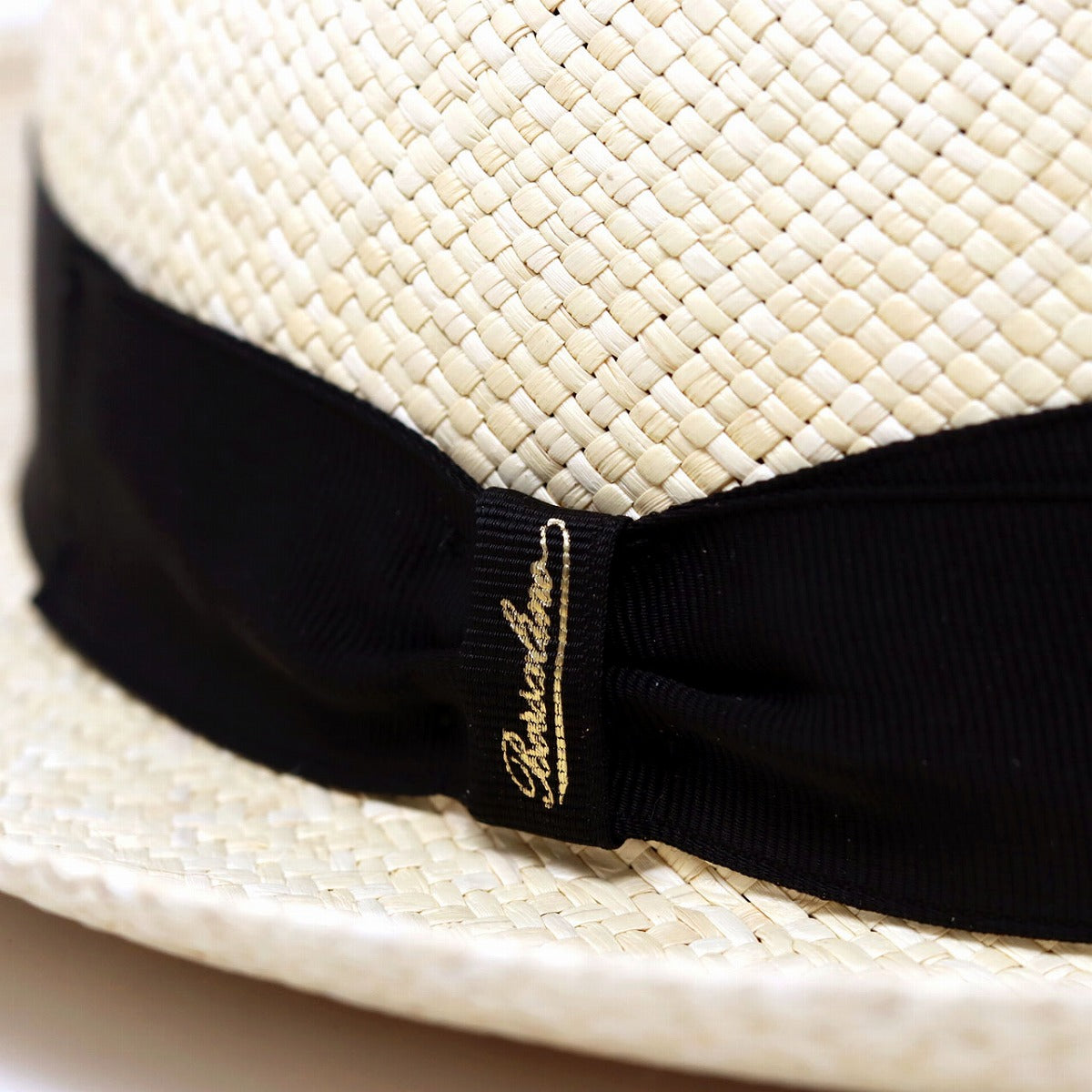 ボルサリーノ パナマハット ナチュラル×ブラック | Borsalino Quito