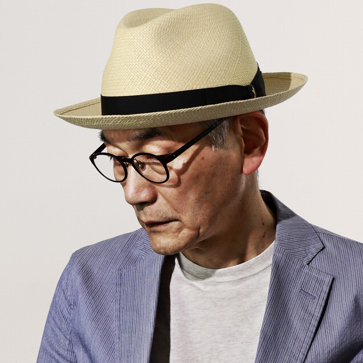 ボルサリーノ パナマハット ナチュラル×ブラック | Borsalino Quito