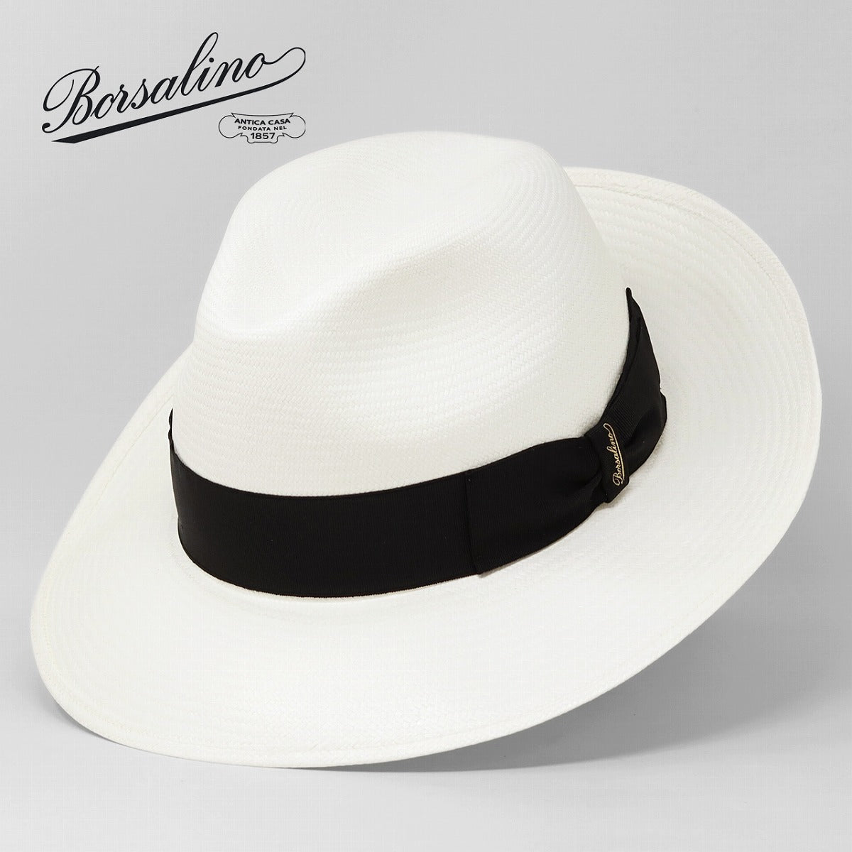 ボルサリーノ パナマハット ブリーチ×ブラック | Borsalino Amedeo
