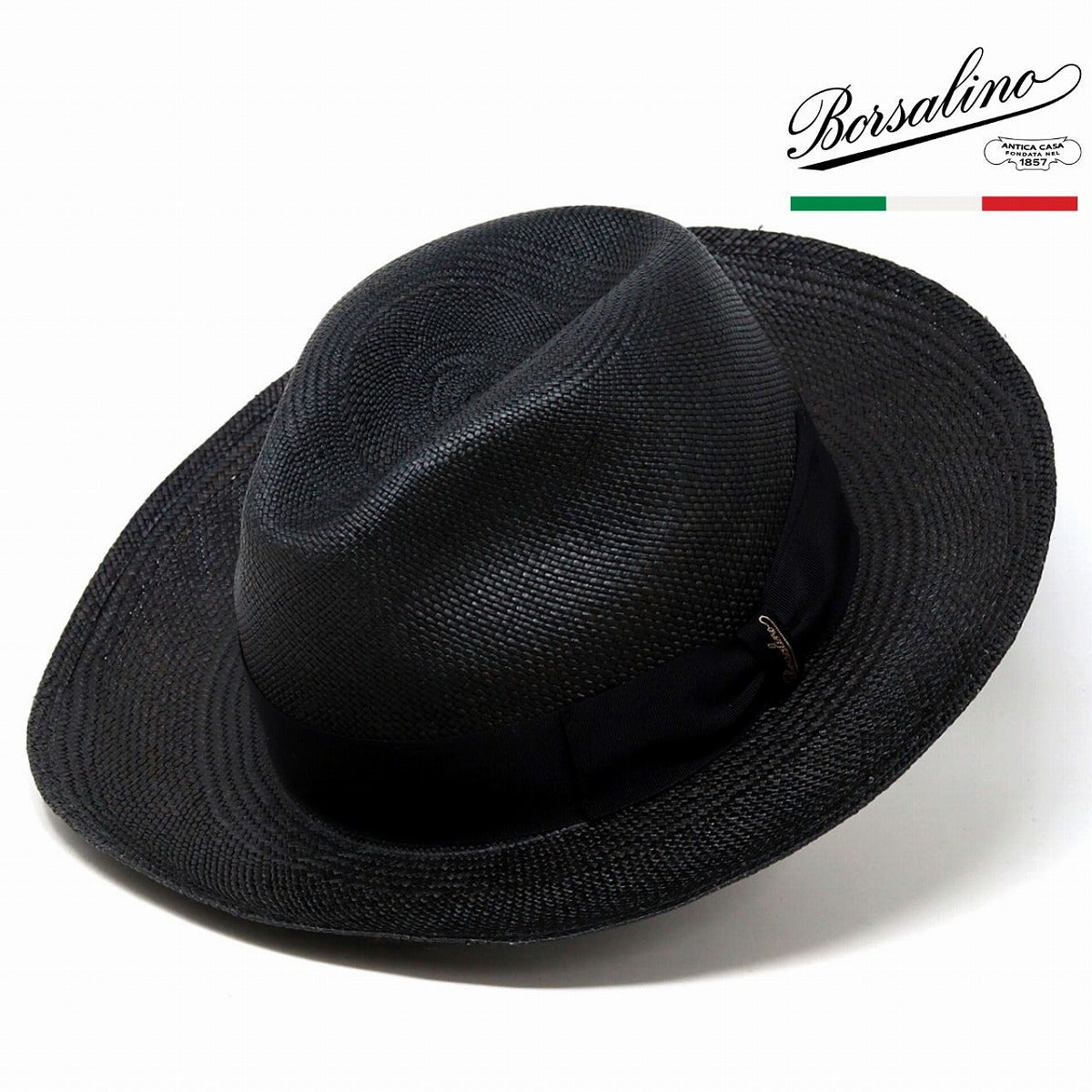 ボルサリーノ パナマハット ブラック | Borsalino Quito