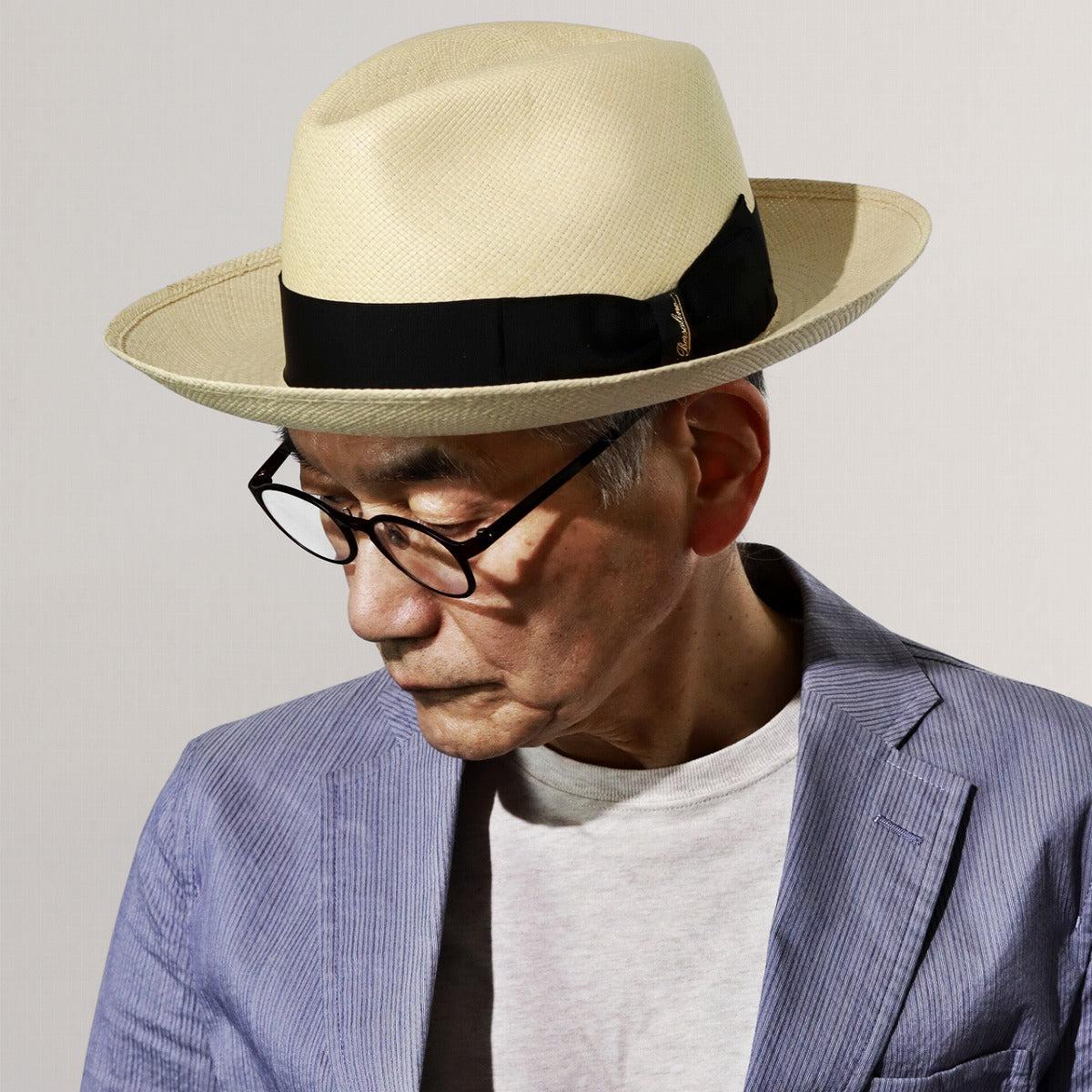 ボルサリーノ パナマハット ナチュラル×ブラック | Borsalino Quito