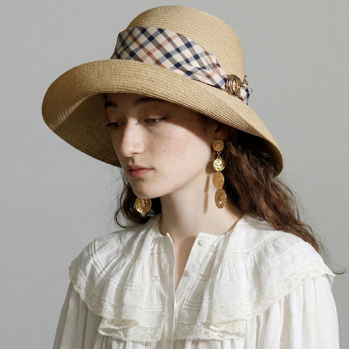 アシーナニューヨーク つば広ハット ブラック | Athena New York × DAKS