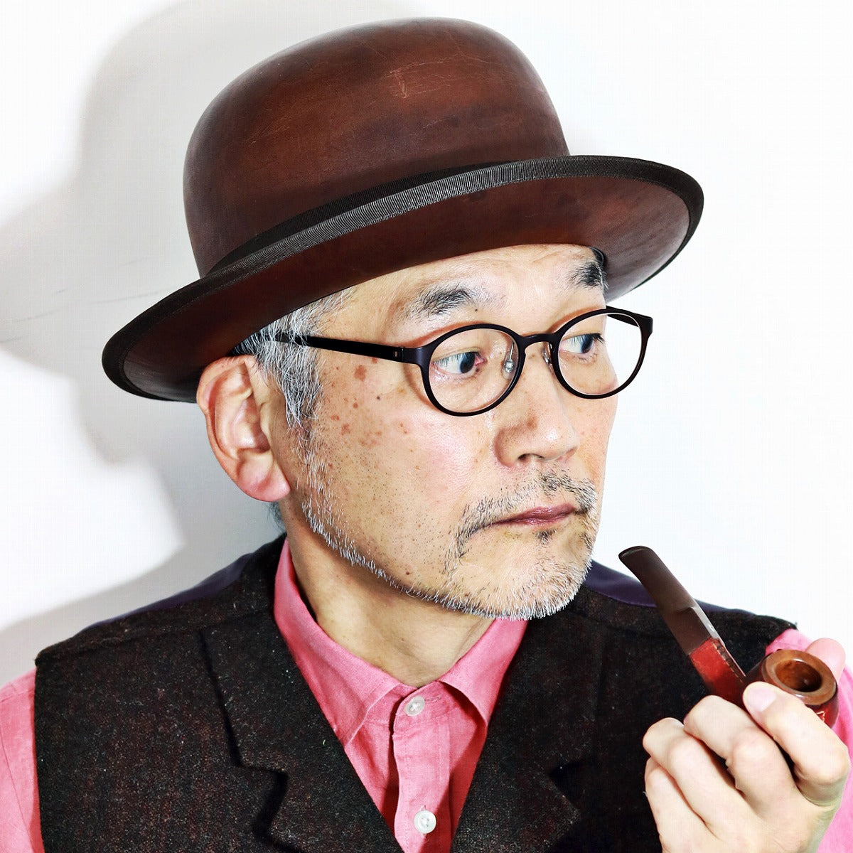 ザ ファクトリー メイド ボーラーハット ブラウン | THE FACTORY MADE LEATHER DERBY