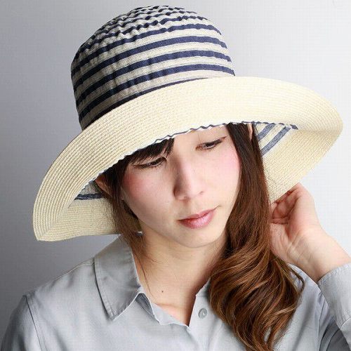 グレヴィ つば広ハット ブルー | GREVI Wide Brim Hat