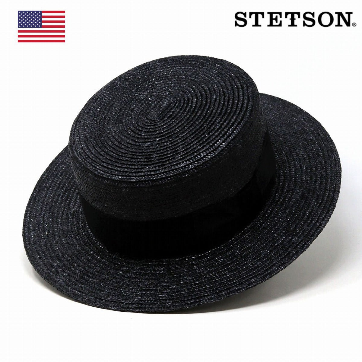 ステットソン カンカン帽 ブラック | STETSON Boater Hat