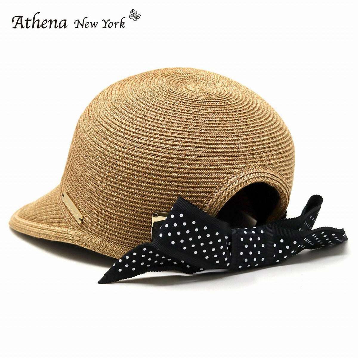 アシーナニューヨーク つば広ハット タン×ブラック | Athena New York Risako
