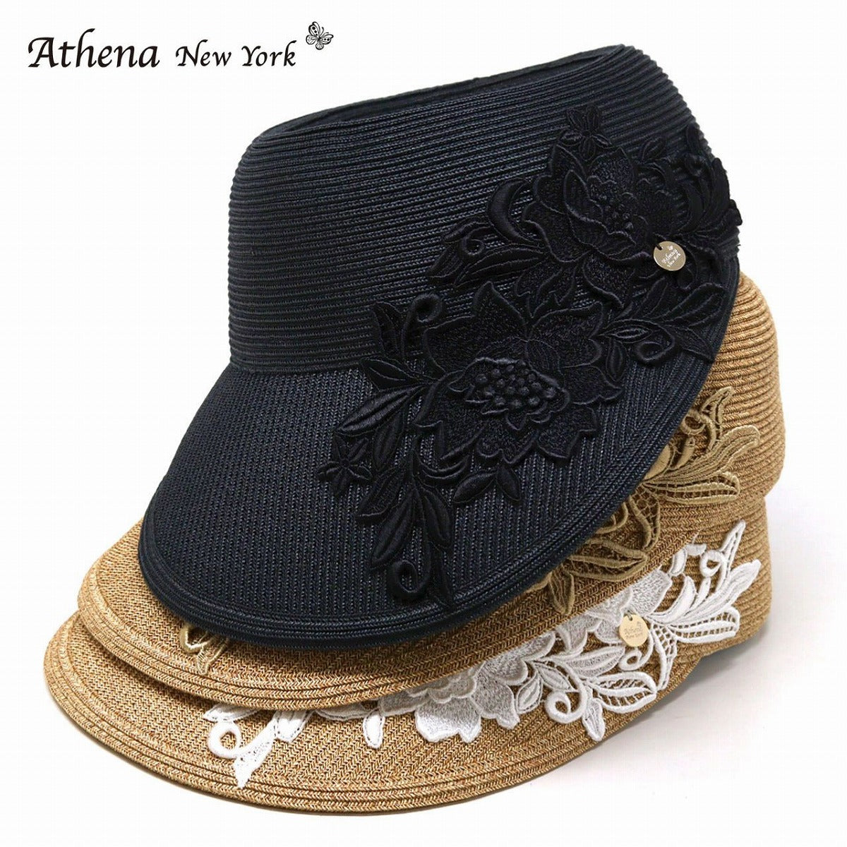 アシーナニューヨーク サンバイザー ブラック | Athena New York Amelia Visor