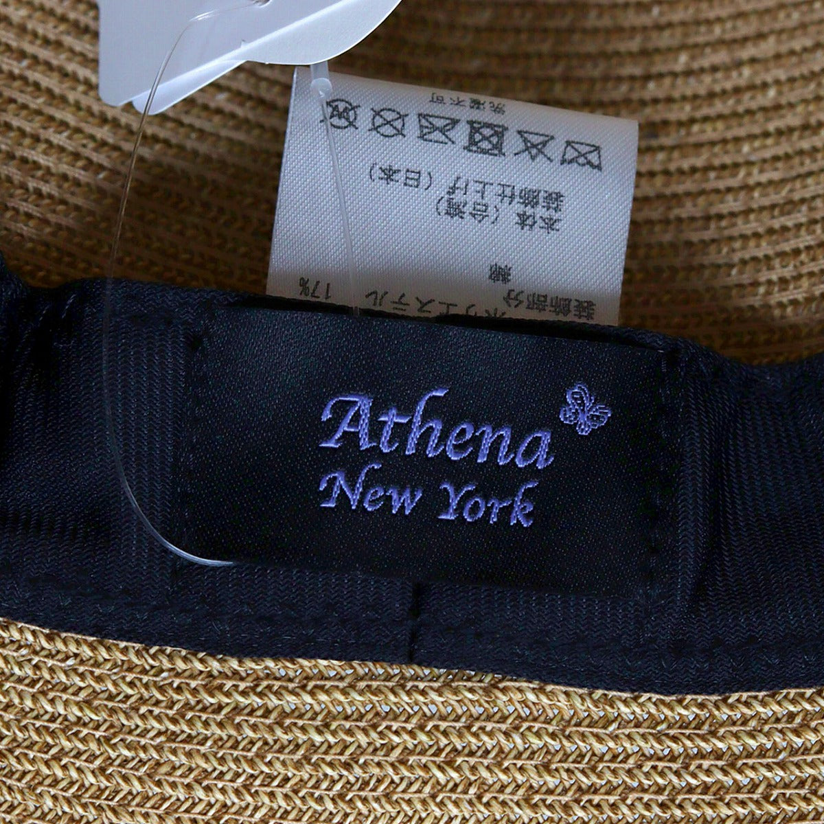 アシーナニューヨーク つば広ハット タン×ブラック | Athena New York Amanda