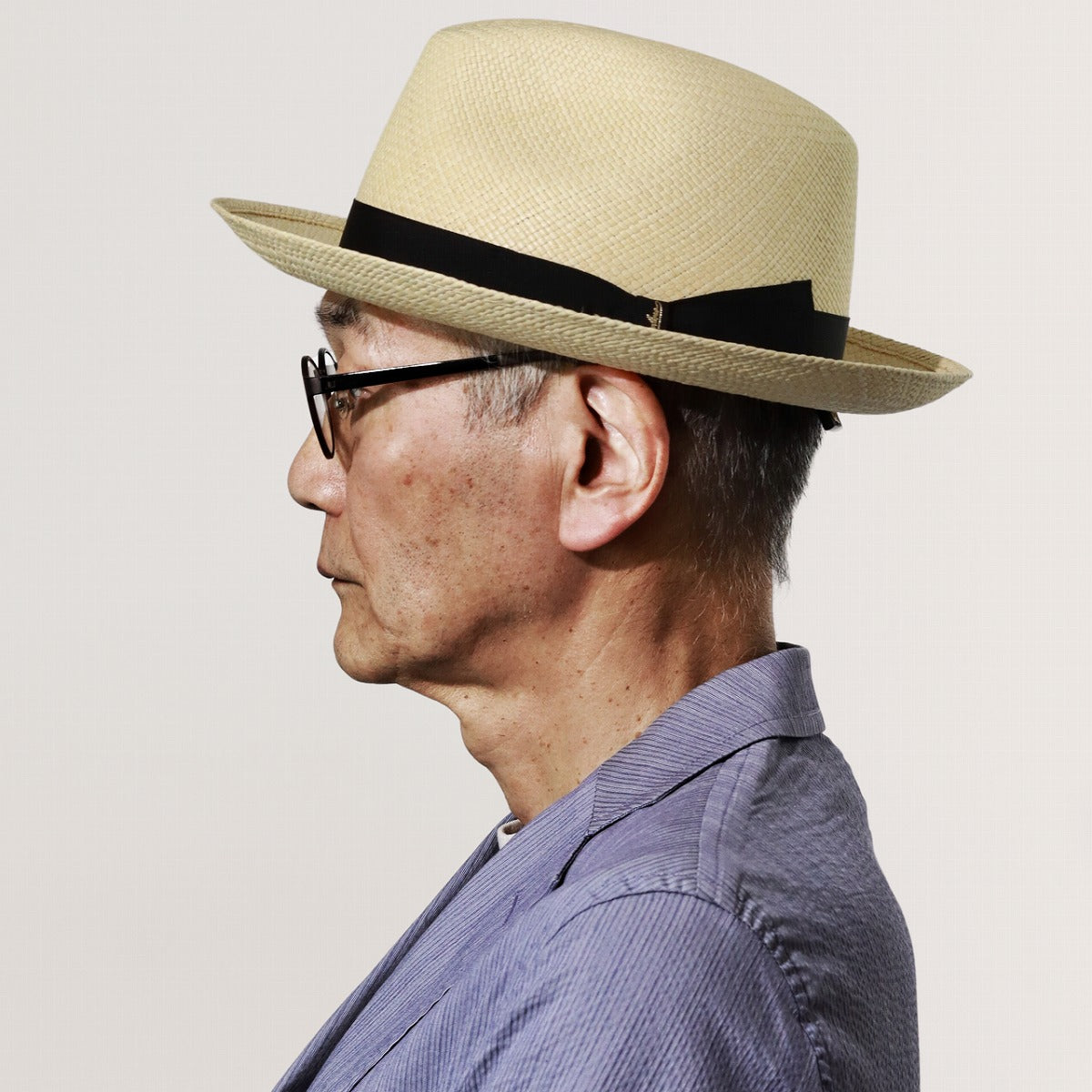 ボルサリーノ パナマハット ナチュラル×ブラック | Borsalino Quito