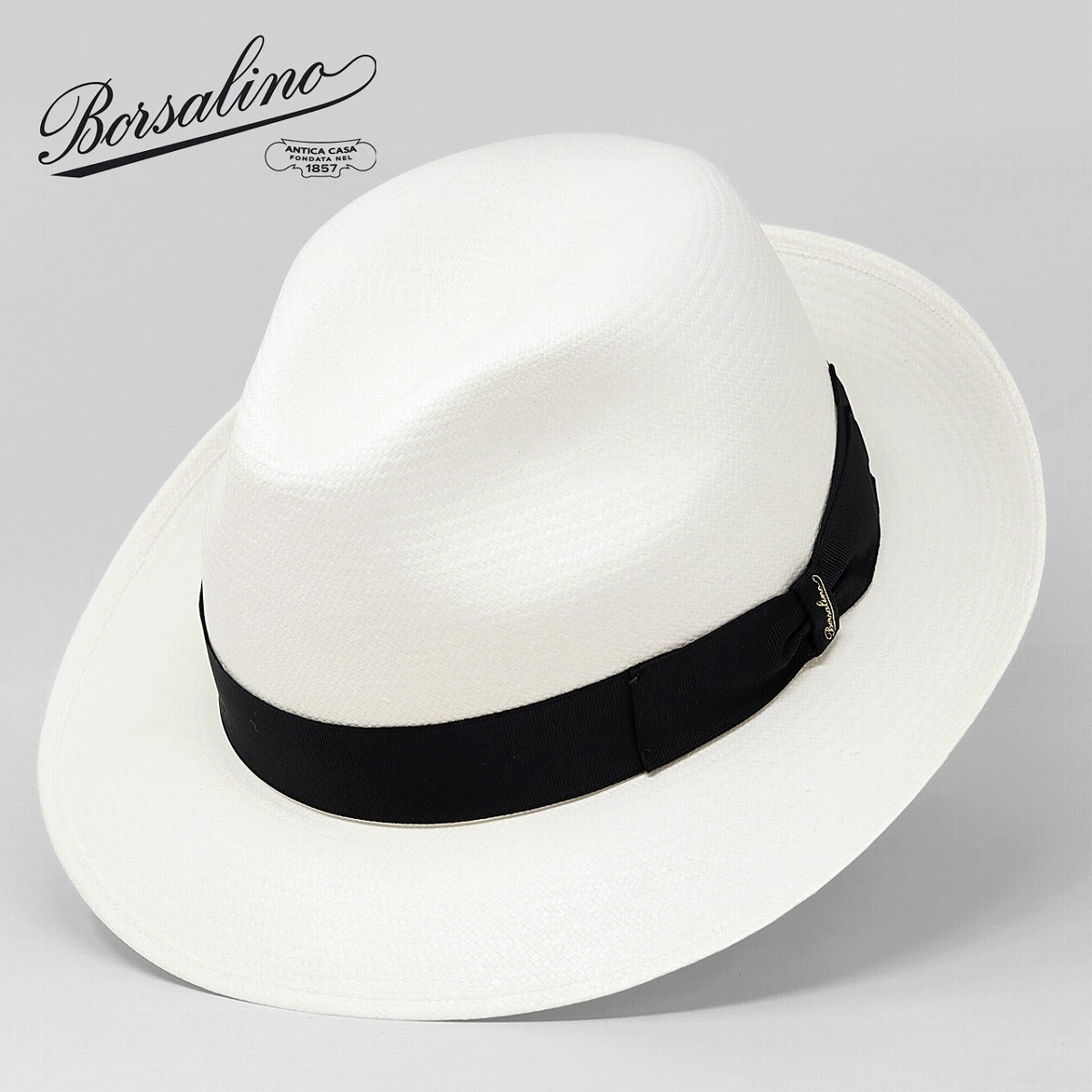 ボルサリーノ パナマハット ブリーチ×ブラック | Borsalino Federico