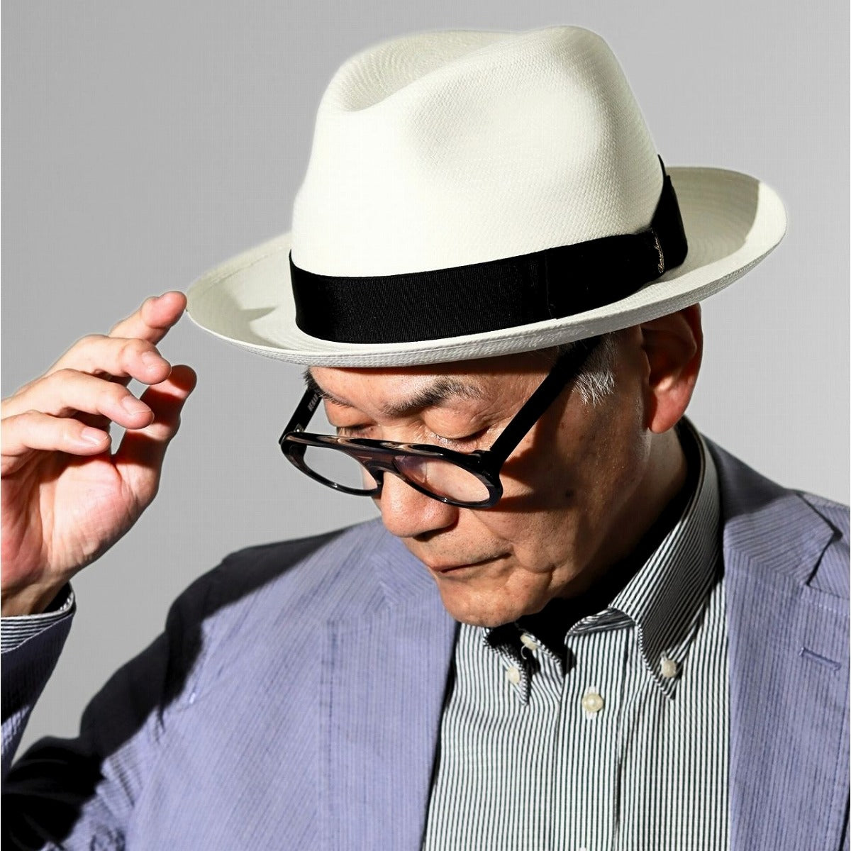 ボルサリーノ パナマハット ブリーチ×ブラック | Borsalino Federico
