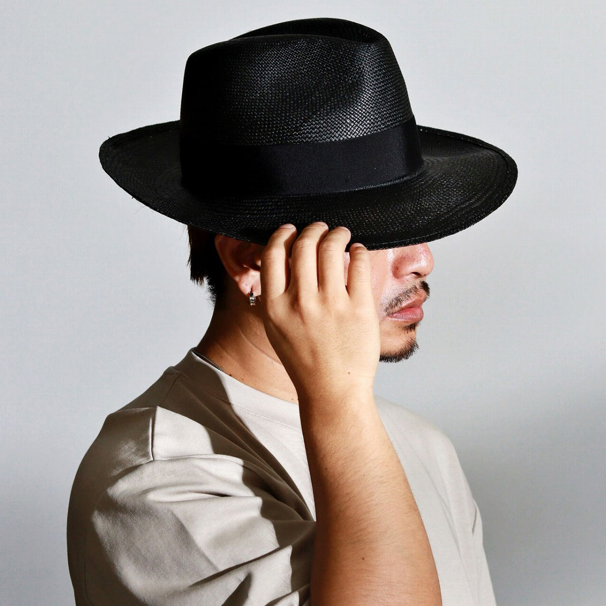 ボルサリーノ パナマハット ブラック | Borsalino Quito