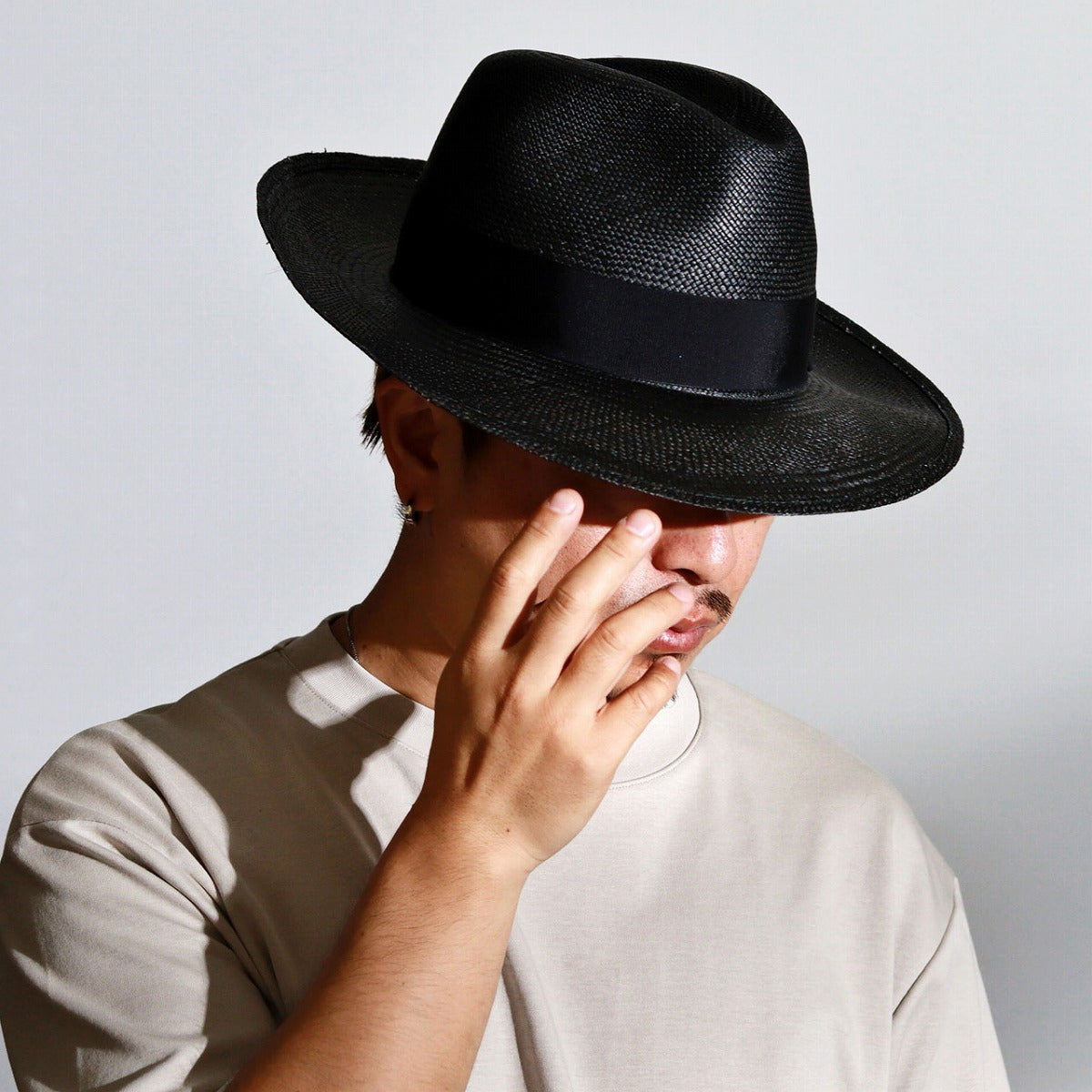 ボルサリーノ パナマハット ブラック | Borsalino Quito