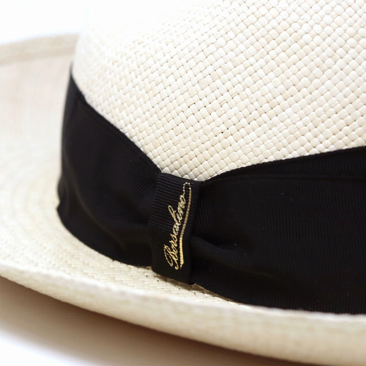 ボルサリーノ パナマハット ナチュラル×ブラック | Borsalino Quito