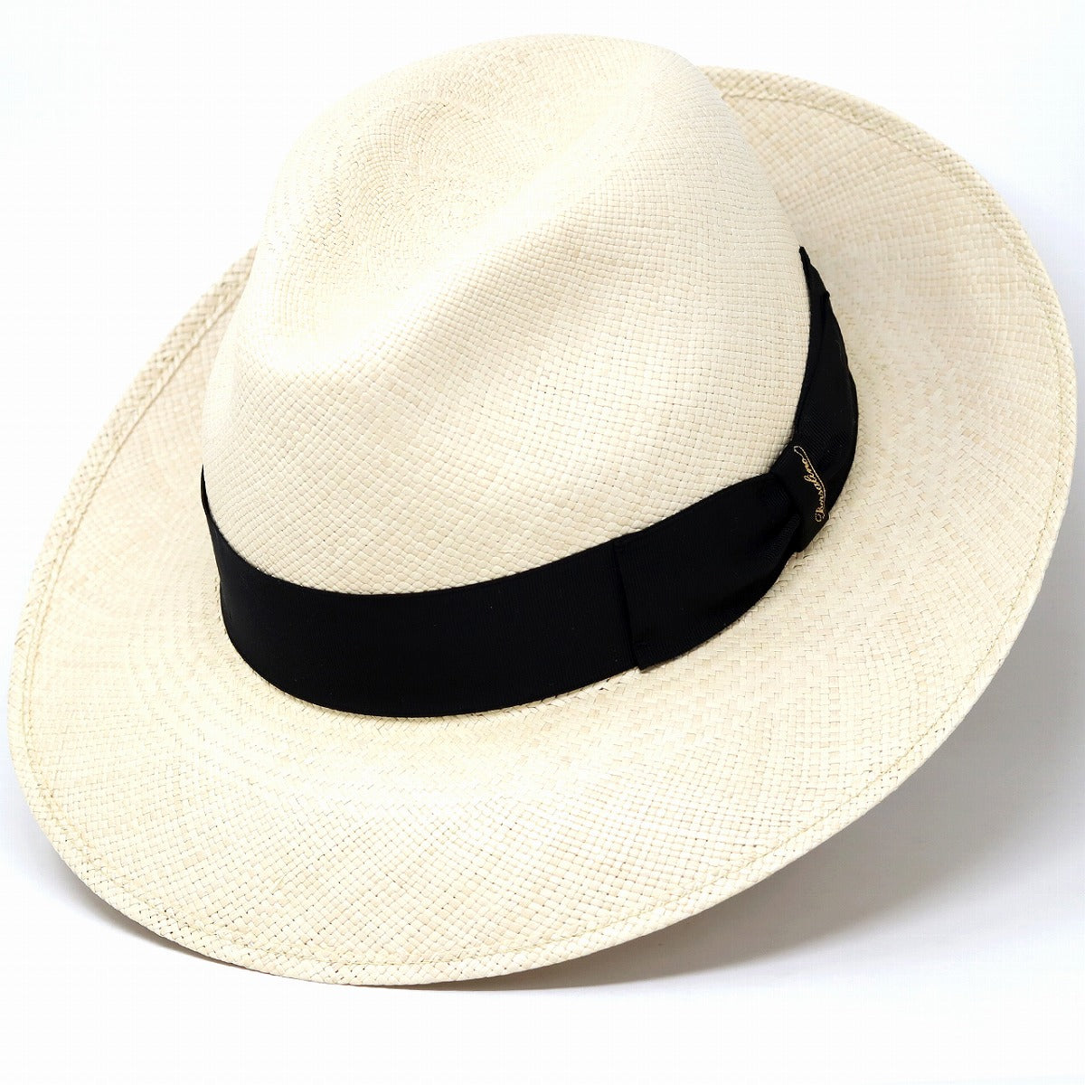 ボルサリーノ パナマハット ナチュラル×ブラック | Borsalino Quito