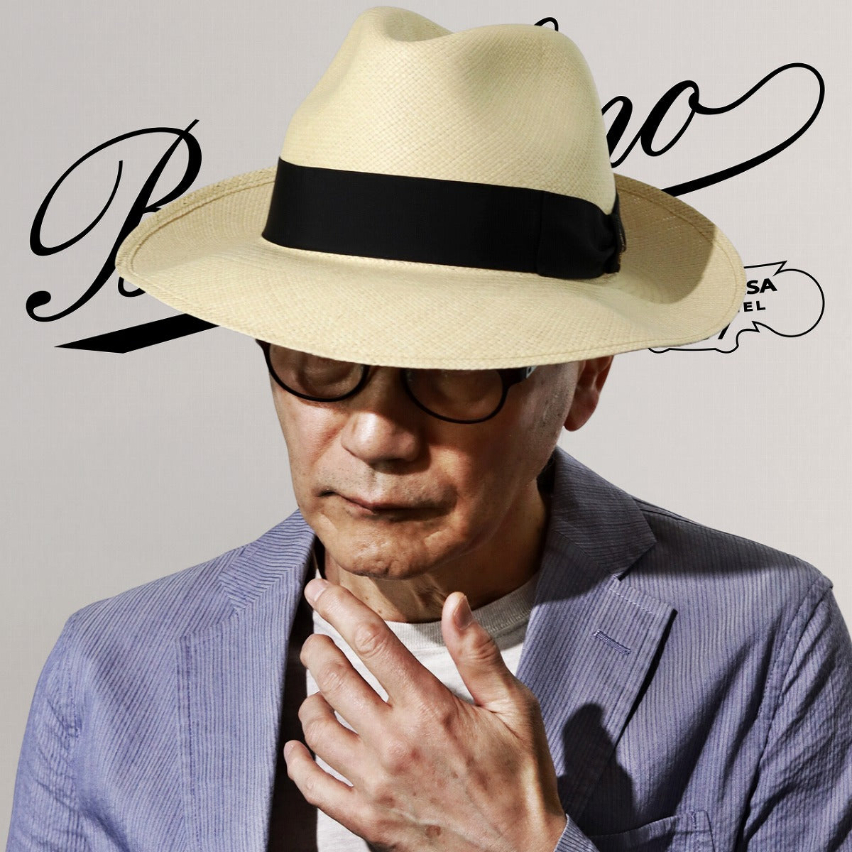 ボルサリーノ パナマハット ナチュラル×ブラック | Borsalino Quito