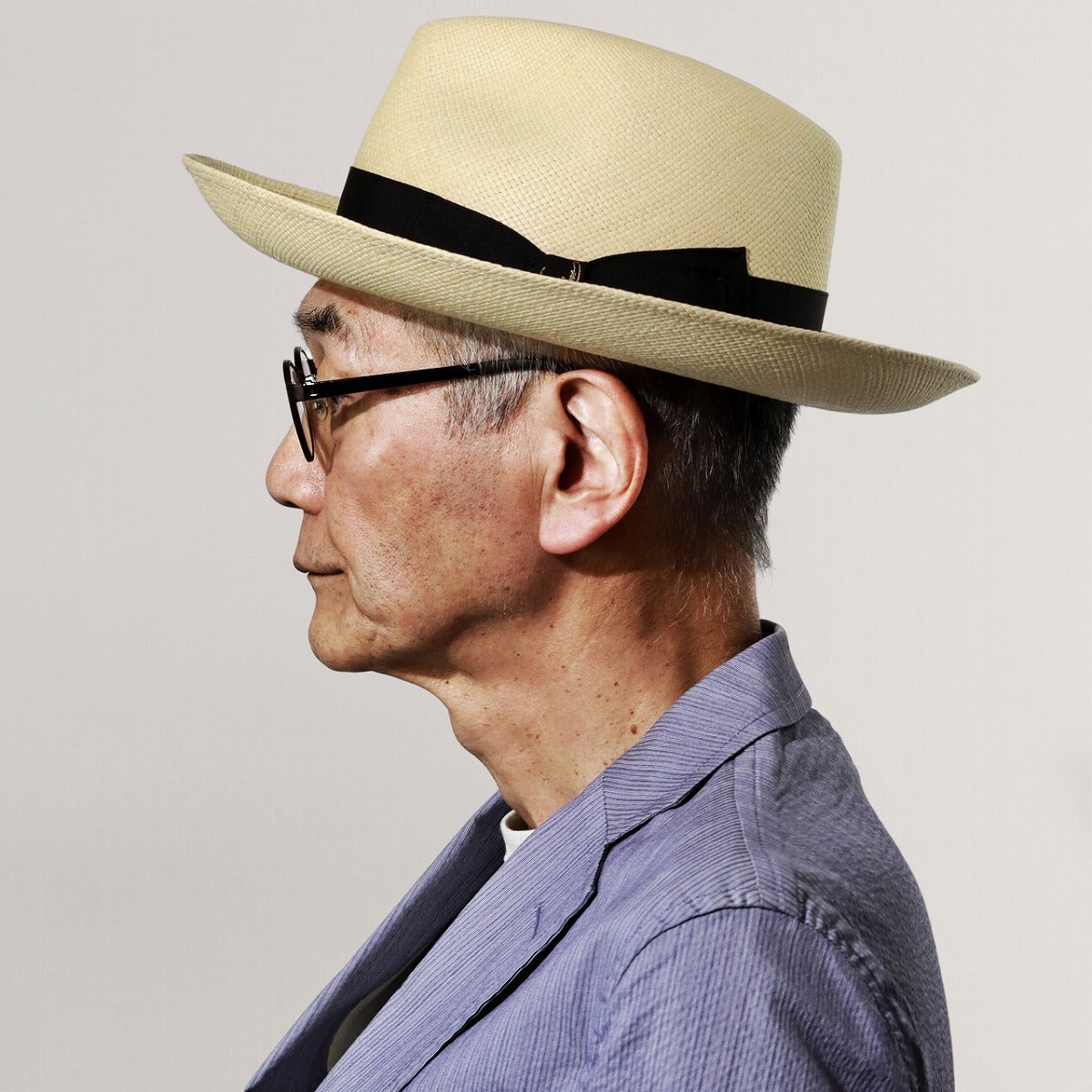 ボルサリーノ パナマハット ナチュラル×ブラック | Borsalino Quito