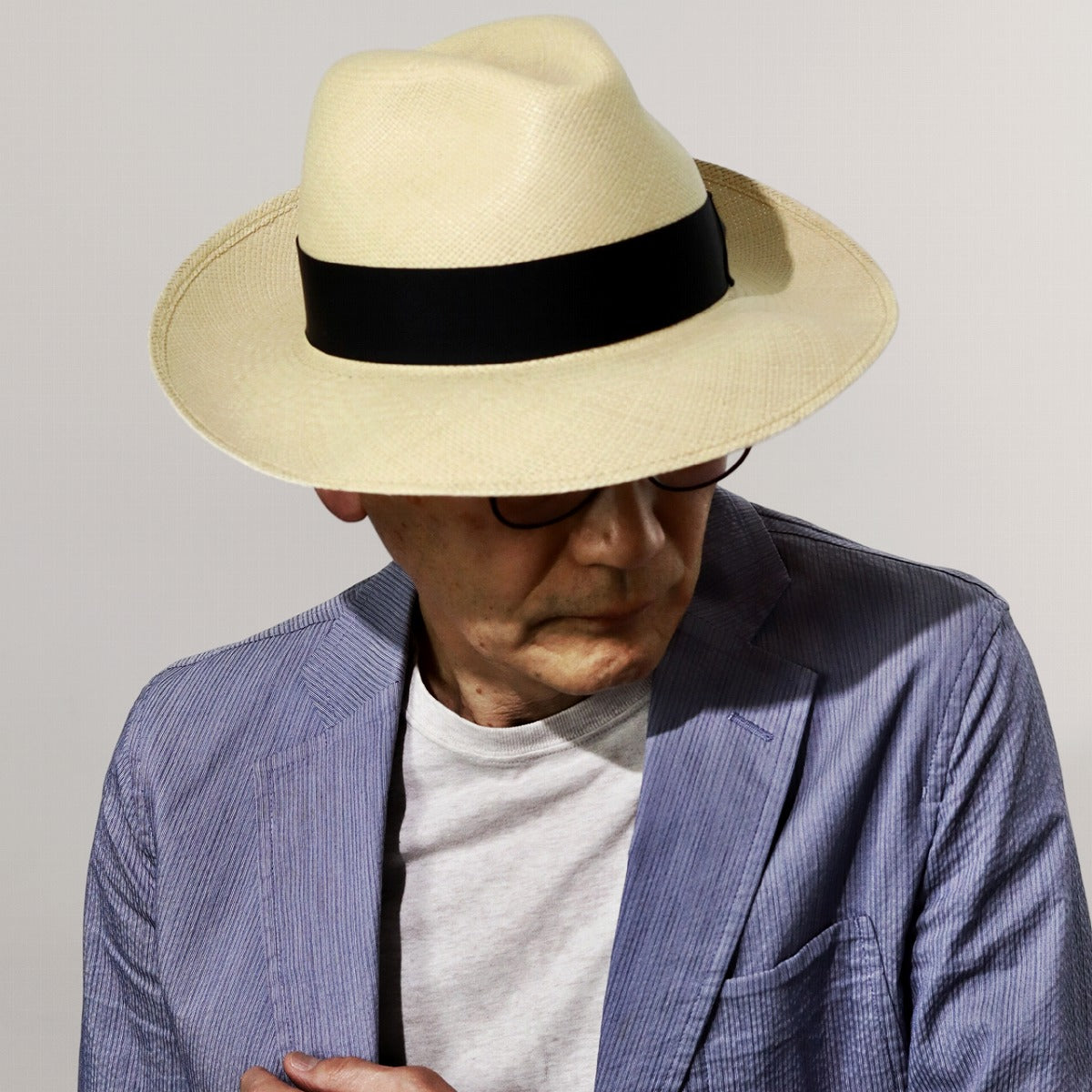 ボルサリーノ パナマハット ナチュラル×ブラック | Borsalino Quito