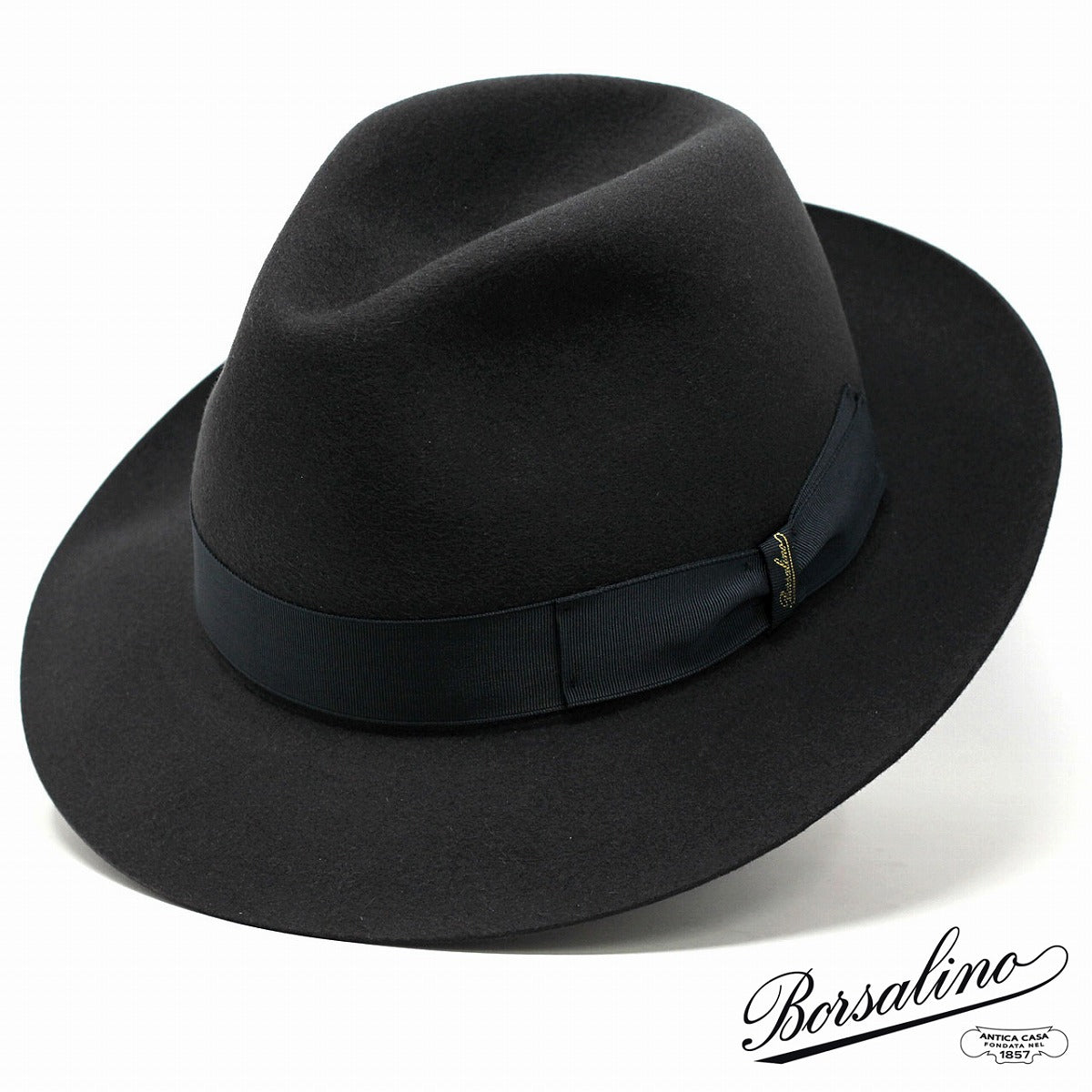 ボルサリーノ フェルトハット チャコール | Borsalino Shaved-felt Hat