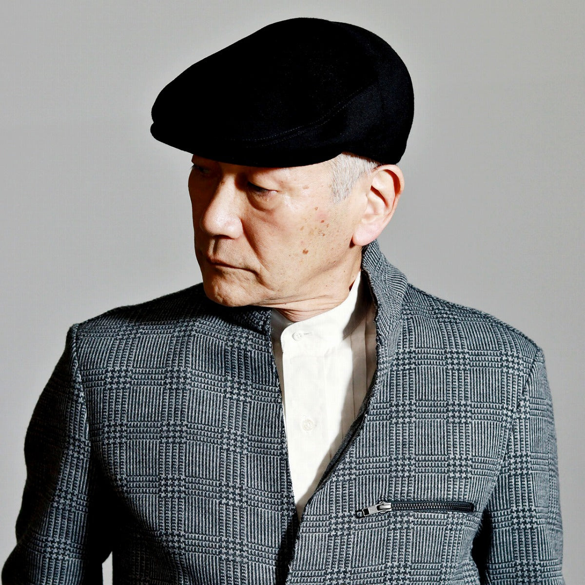 ボルサリーノ ハンチング ブラック | Borsalino Vincenzo Soft Flat Cap
