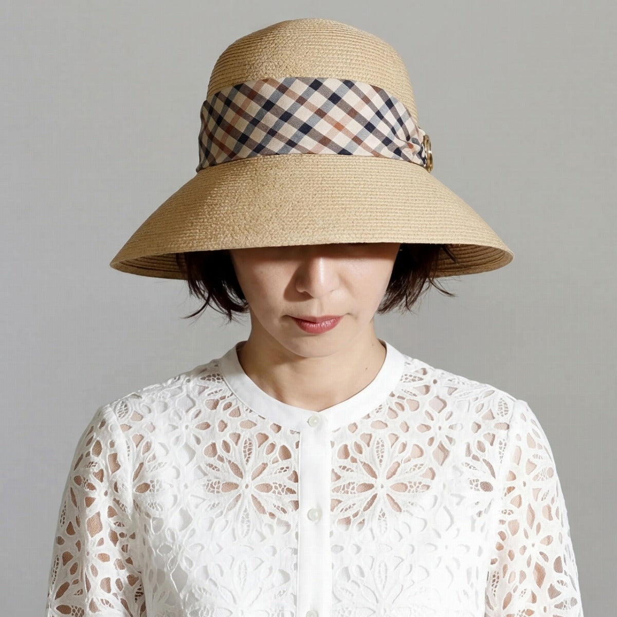 アシーナニューヨーク つば広ハット ブラック | Athena New York × DAKS
