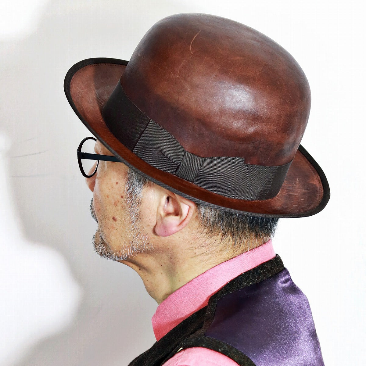 ザ ファクトリー メイド ボーラーハット ブラウン | THE FACTORY MADE LEATHER DERBY