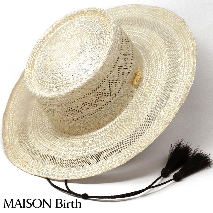 メゾンバース ハット ブラック×ナチュラル | MAISON Birth Hat