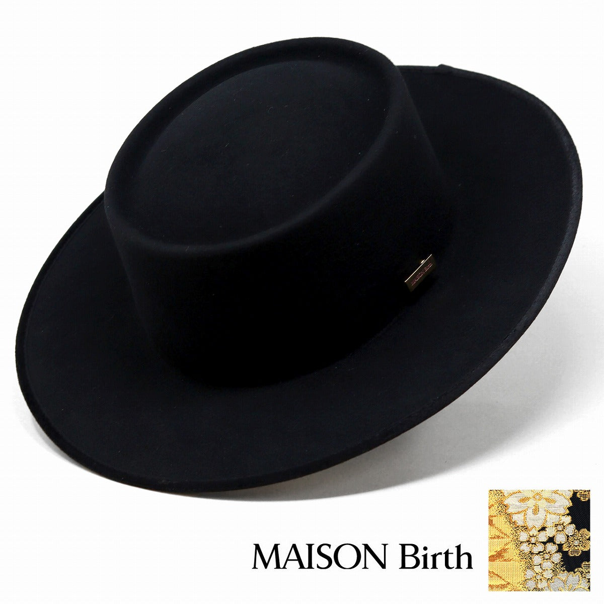 メゾンバース ポークパイハット ブラック | MAISON Birth Pork Pie