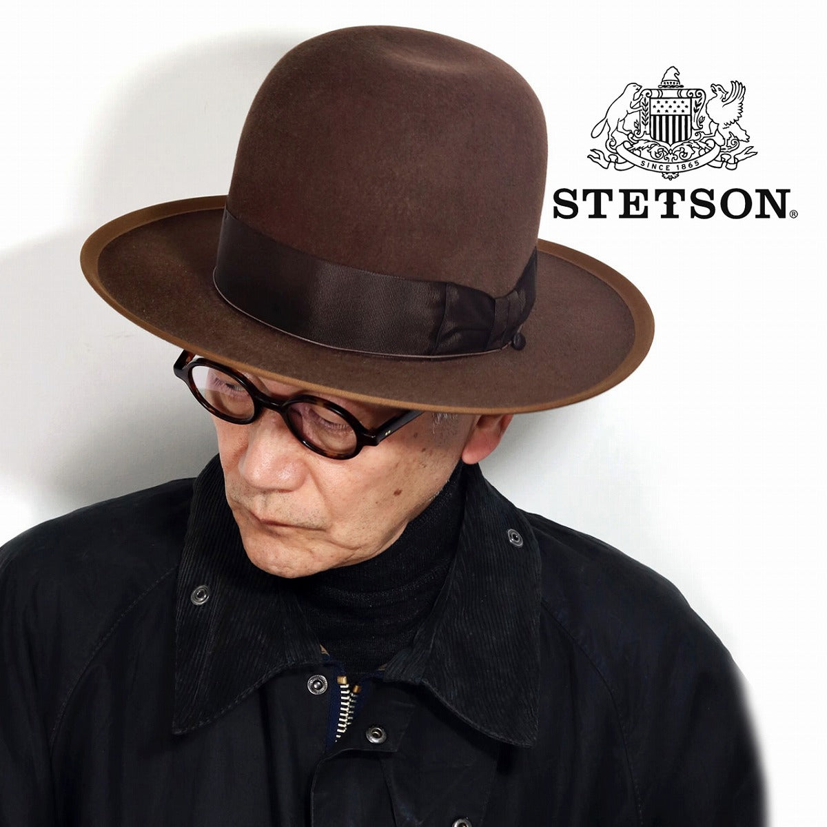 ステットソン フェルトハット ブラック | STETSON CUSTOM V OPENCROWN