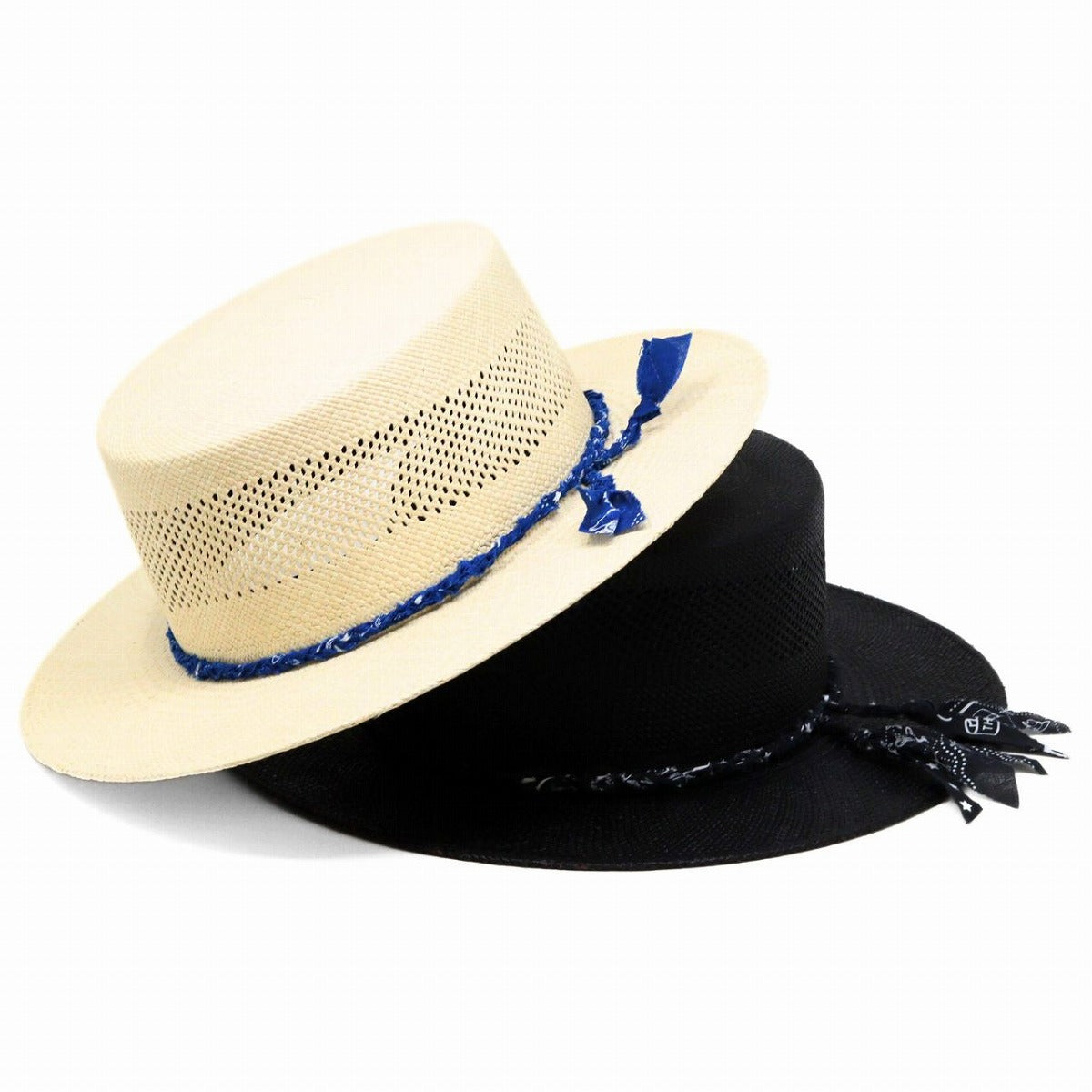 ステットソン カンカン帽 ブラック | STETSON Bandana Ribbon Boater
