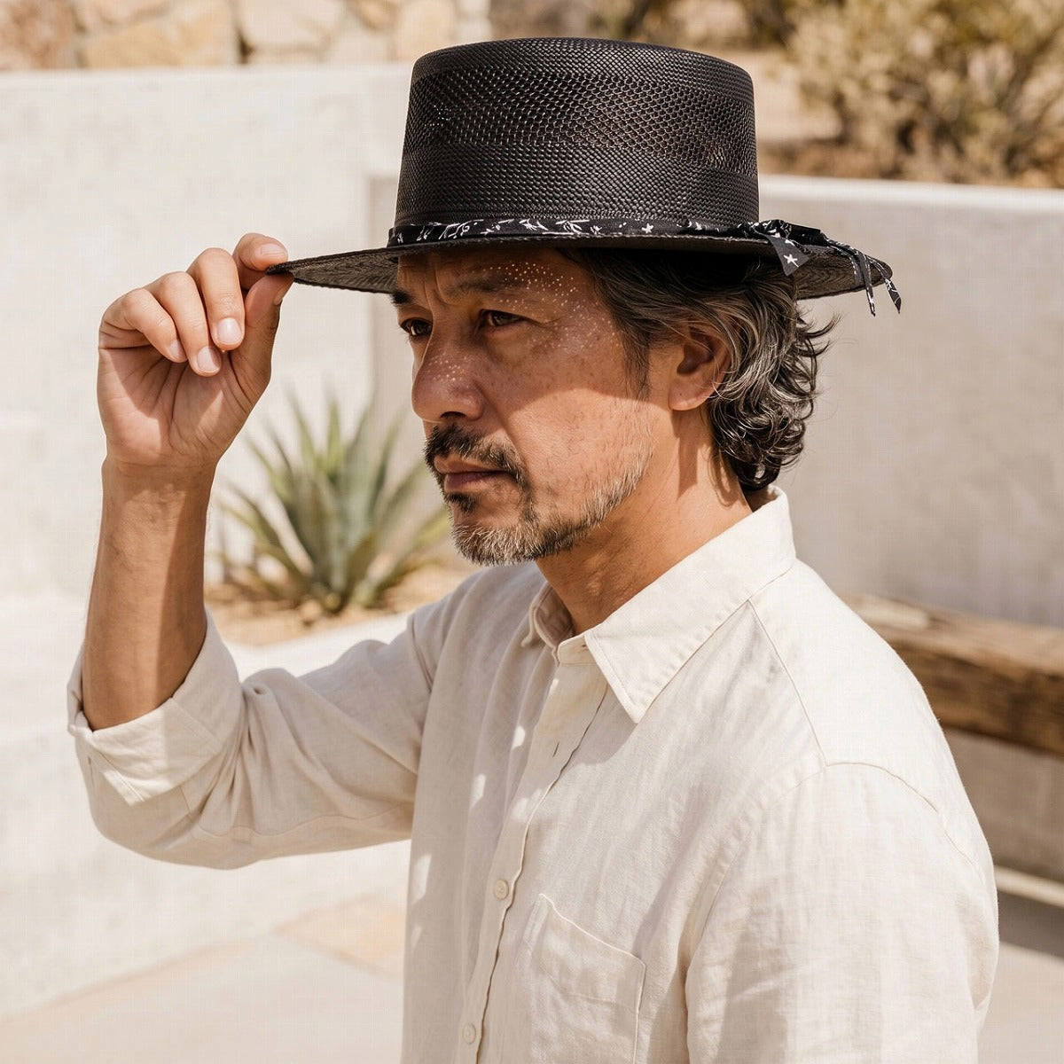 ステットソン カンカン帽 ブラック | STETSON Bandana Ribbon Boater