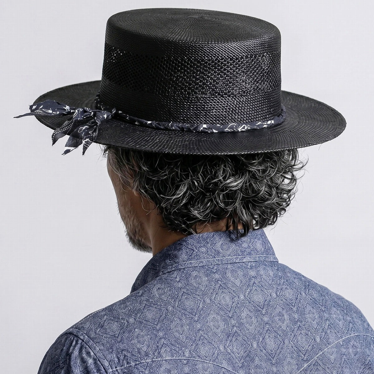 ステットソン カンカン帽 ブラック | STETSON Bandana Ribbon Boater