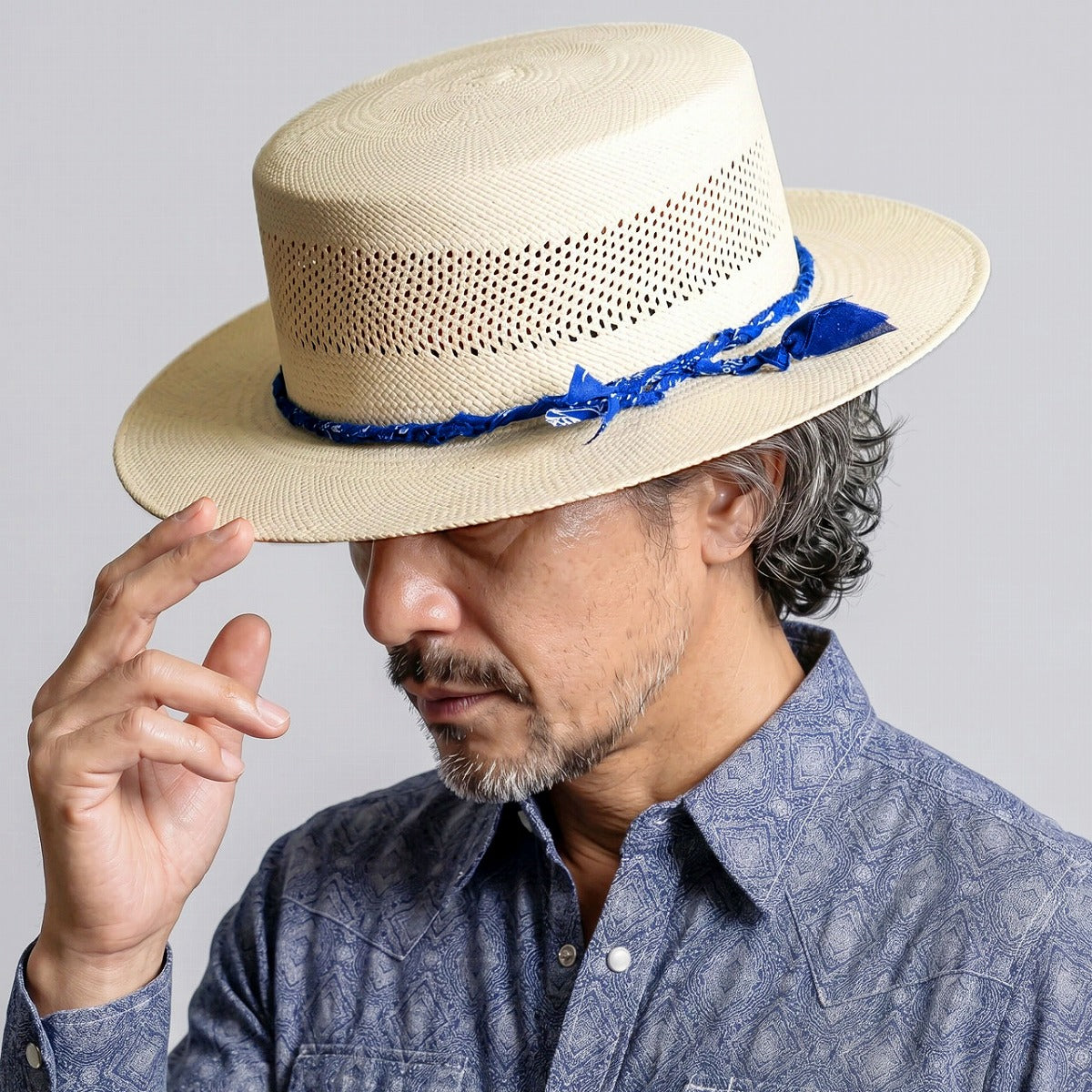 ステットソン カンカン帽 ナチュラル | STETSON Bandana Ribbon Boater
