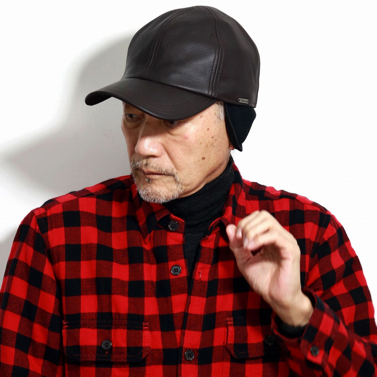 ウィゲーン キャップ ブラック | WIGENS Leather Cap